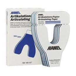 Artikulační papír Hanel tvar U, modrý, 40µ