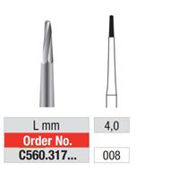 Tvrdokovová fréza tvar C560 317FGXXL/4,0mm (3ks/bal)