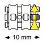 Šroub mikro sektorový 10 mm 10 ks