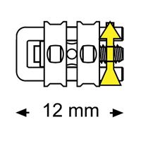 Šroub mikro sektorový s rovnou vodící deskou 12 mm 10 ks #4 mm