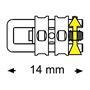 Šroub mikro sektorový s rovnou vodící deskou 14 mm 10 ks #4 mm